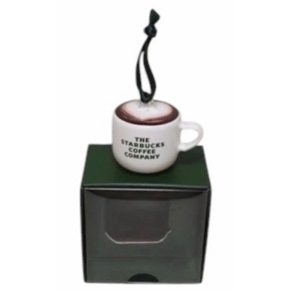 Starbucks Christmas Mug Limited Edition Ornament White Green Coffee Collectible